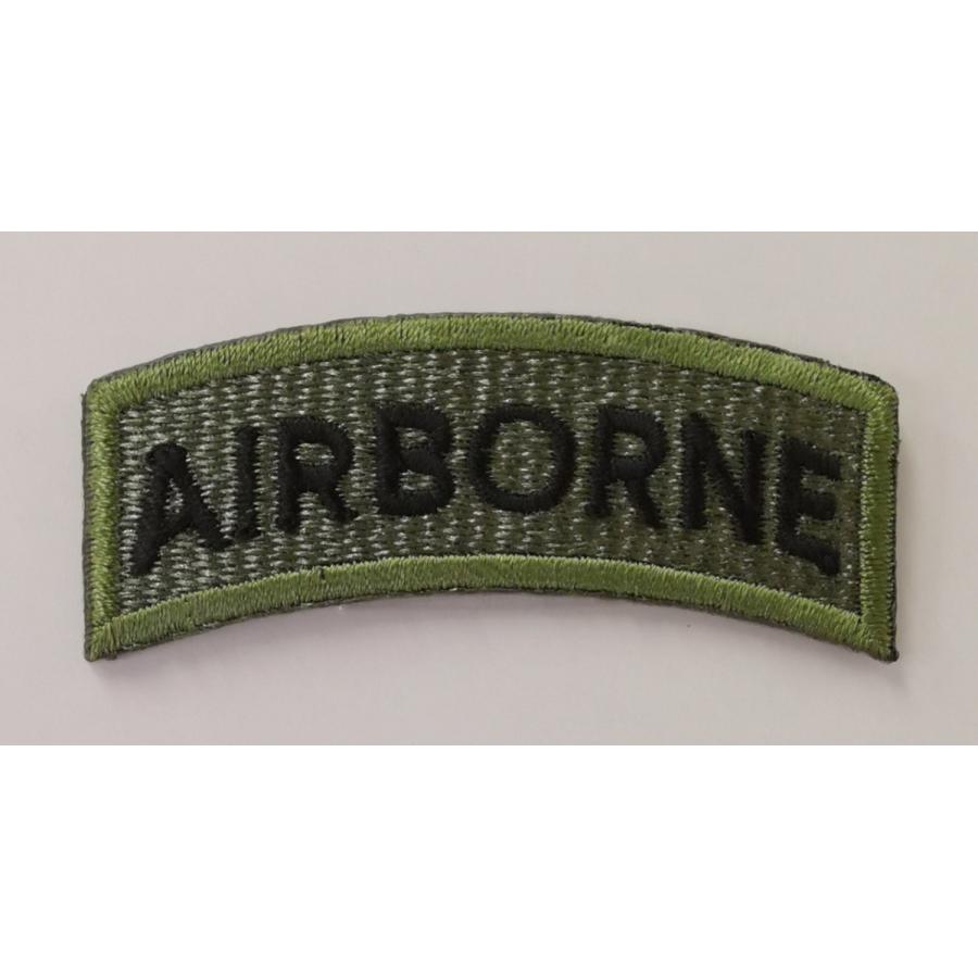 ミリタリーワッペン　アメリカ陸軍　AIRBORNE　タブ　刺繍ワッペン　　　