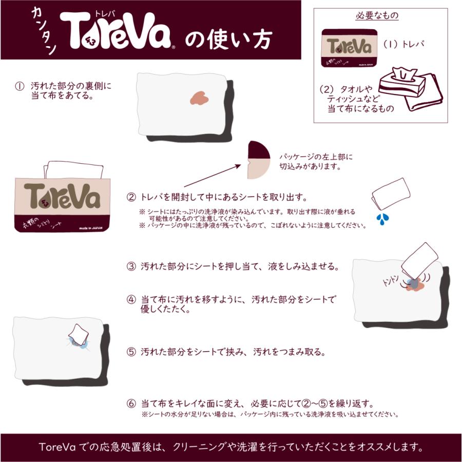 【大人気】ToreVa(トレバ)　 衣類のシミとりシート　10枚セット｜ulwa-select｜06