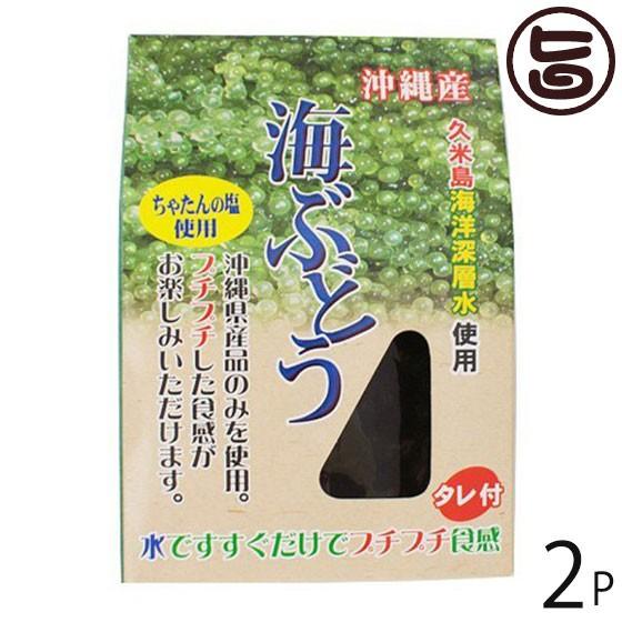 沖縄県産 海ぶどう タレ付 20g×2P 大幸商事 沖縄 人気 定番 土産 海藻｜umaimon-hunter