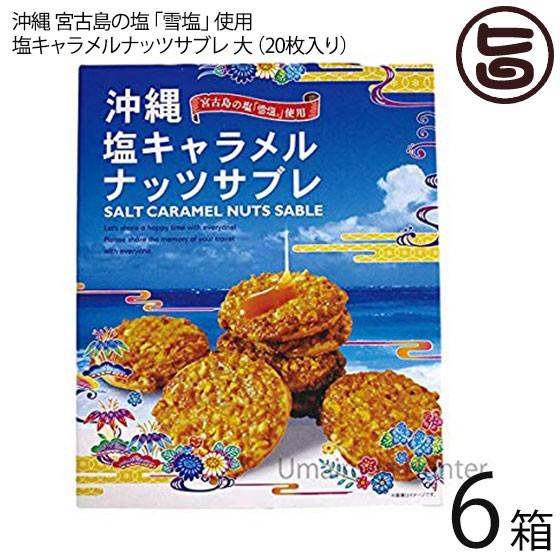 塩キャラメルナッツサブレ大×6箱 沖縄差し上げ物 一般受け 御菓子 焼きお菓子 補欠選手レ お差し上げ物 バラマキ ばら撒き差し上げ物 個荷拵え 補欠選手レ 木の実 カルメ焼 食品-スイーツ、洋菓子