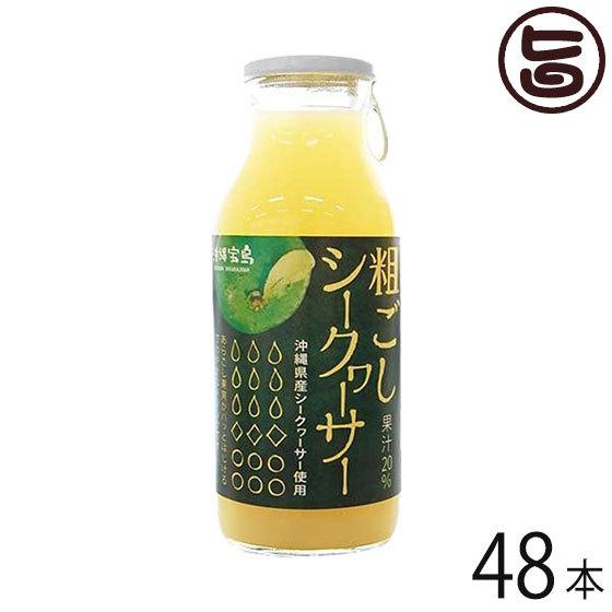 粗ごしシークワーサー180ml×48本 沖縄物産企業連合 沖縄 人気 定番 土産 果実飲料 ジュース 果肉・皮丸ごと粗ごし 果実繊維入り