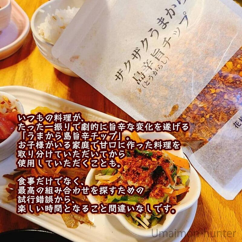 ザクザクうまから島辛旨チップ 100g×10P スパイスチップ 唐辛子 調味料 スパイス｜umaimon-hunter｜04