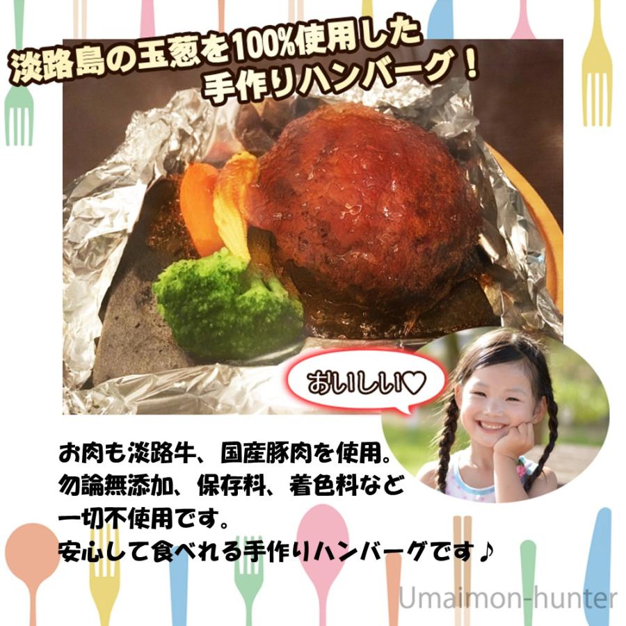 淡路牛と淡路玉葱を使った 無添加手作りハンバーグ 120g×10個 淡路牛 切り落とし 250g×4P ニコマート 国産 淡路島産 牛肉｜umaimon-hunter｜03