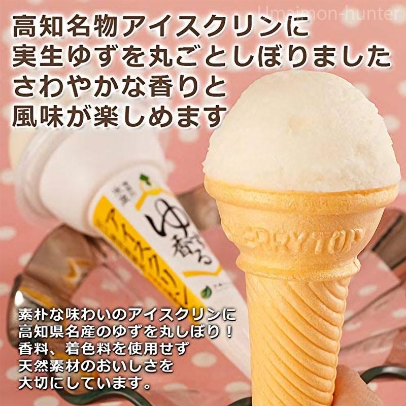 ゆず香るアイスクリン コーン 150ml×20本 さめうらフーズ 高知県 四国
