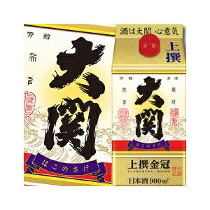 上撰 金冠 大関 はこのさけ 2Lパック｜清酒パック｜格安・安いお酒の通販／配達ならカクヤス 大関 上撰 金冠はこのさけ900ml紙パック×1ケース（全6本）送料無料