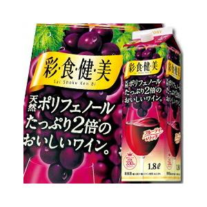 サントリー 彩食健美 赤1.8L 紙パック ×2ケース（全12本） 送料無料｜umaimon-oumi
