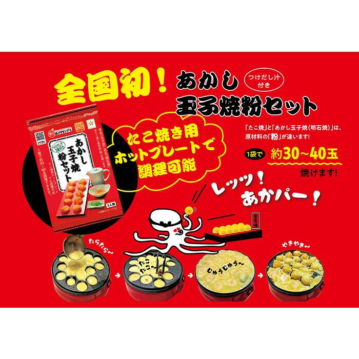 【送料無料】あかし玉子焼粉セット（ミックス粉105g、だし汁40ml×3袋）×2ケース（全80本） ミックス粉105g だし汁40ml×3袋 ×2ケース 全80本 国内製造 アミノ酸等 だし汁 100gあたり 脂質0 4g