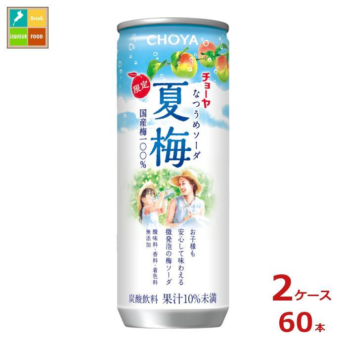 チョーヤ 夏梅ソーダ250g缶×2ケース（全60本）送料無料 爆買 : 近江