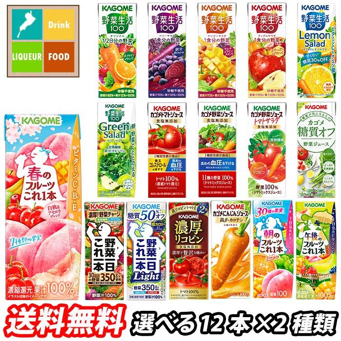 カゴメ 野菜ジュース 野菜生活100 紙パック 選べる 24本（12本×2