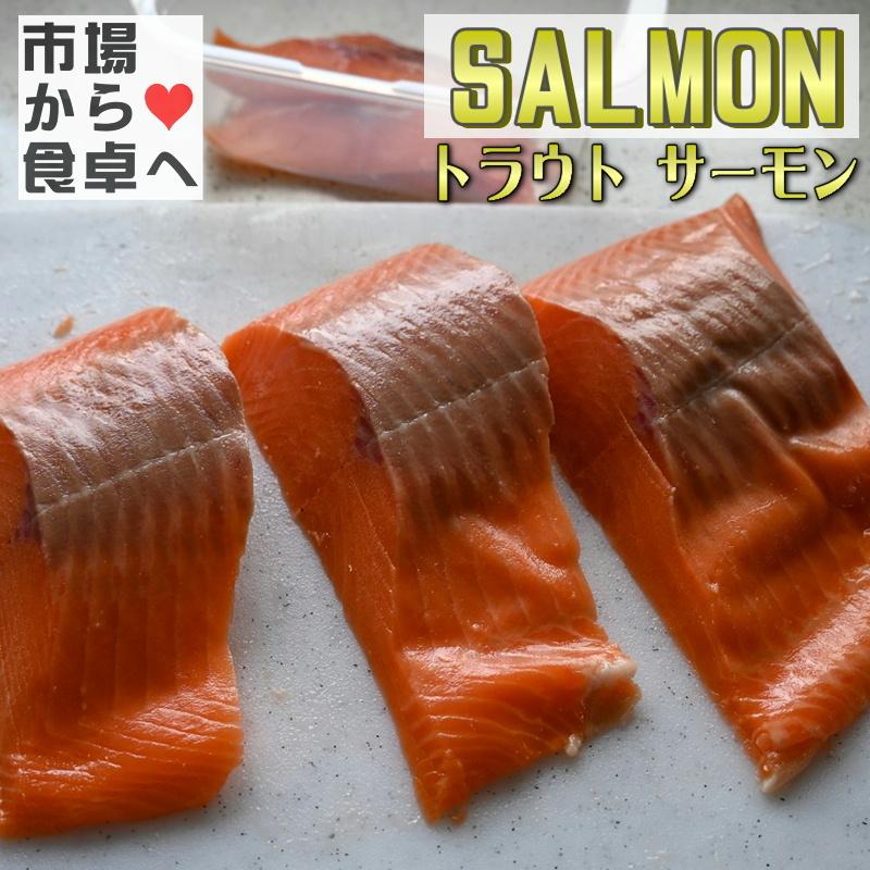 サーモン トラウト フィーレ 10kg 約15枚入り【トリムE・皮なし・骨取り】刺身用、脂あります。サラダ・刺身・お寿司などでお召し上がりください 【冷凍便】 トリムE サーモン トラウト フィーレ 10kg 約15枚入り 皮なし 骨取り 刺身用 脂あります サラダ 刺身 お寿司などでお召し上がりください 冷凍便