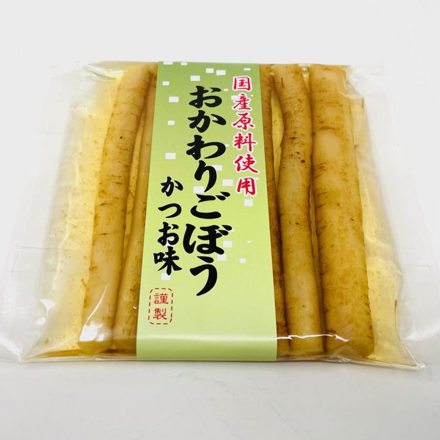 おかわりごぼう(かつお味) 5袋(1袋80g)【国産原料使用の醤油漬け】付け合わせに、ごぼうの漬け物【ポスト便】｜umaimono18｜02