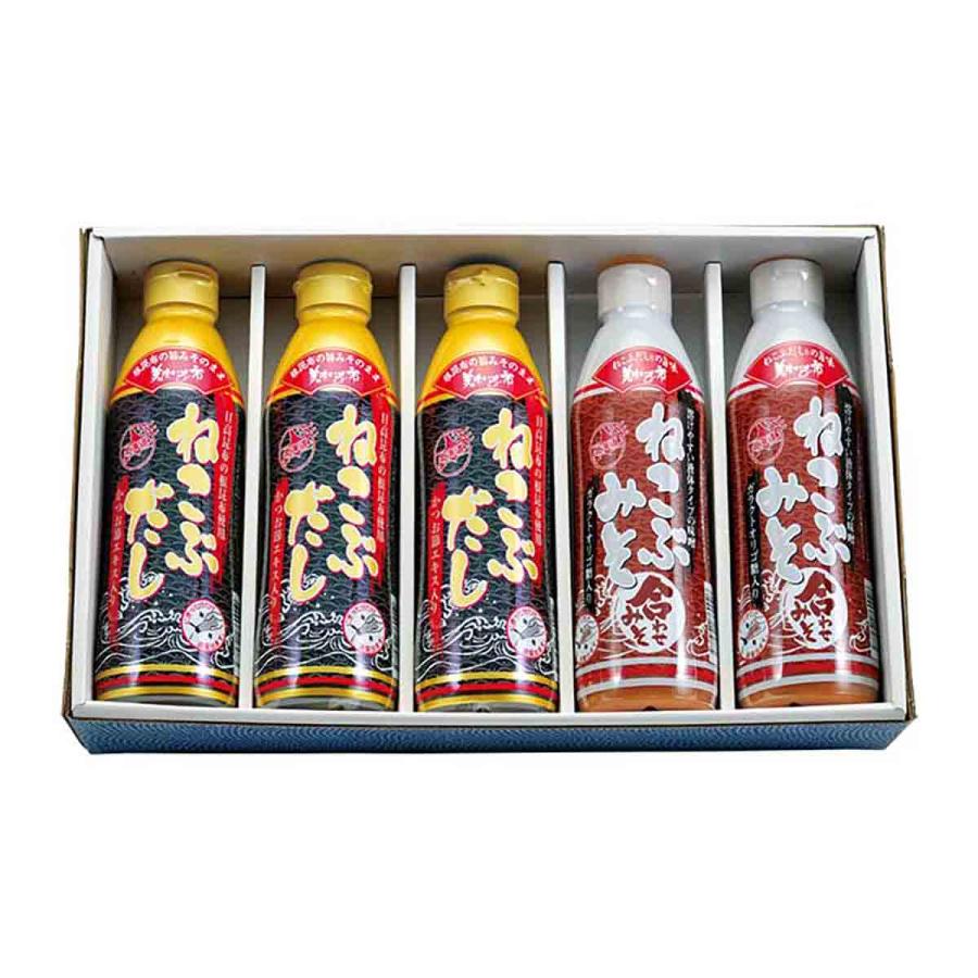 【贈答用】ねこぶだし３本・ねこぶみそ合わせみそ２本 化粧箱５本セット / とれたて 美味いもの市 |  | 06