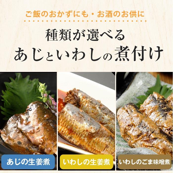 選べる あじ いわし さばの煮付け 20切 800g 送料無料 さば 鯖 サバ 魚 鯖の味噌煮 生姜煮 レトルト 常温 煮つけ 煮魚  簡単調理 レトルト [メール便]｜umamido｜05