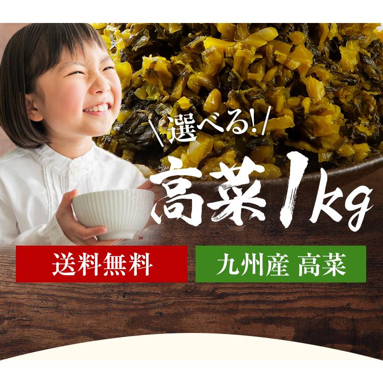 うまみ堂 漬物 高菜 1kg 選べる 辛子高菜 刻み高菜 送料無料 高菜漬け