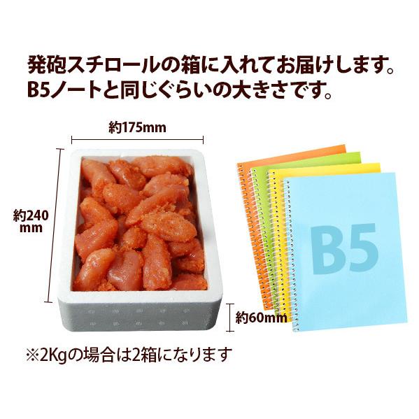 辛子明太子 無着色 小切れ 3kg (1kg×3箱) 博多 明太子 送料無料 訳あり 切れ子 格安 セール リピーター 福岡 土産 グルメ 海鮮 食品 2024 お取り寄せ [冷凍]｜umamido｜12