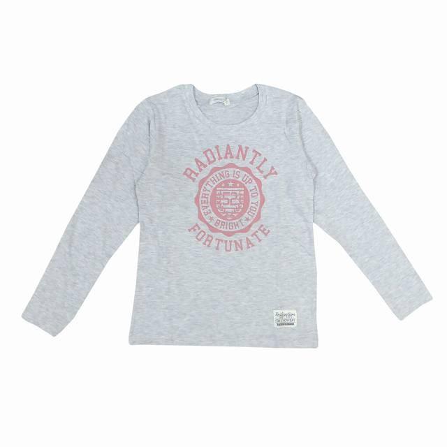 長袖tシャツ 女の子 ジュニア プリント入り カットソー A グレー 140 150 160 送料無料 Tim 004 0 Mst 馬一商店 通販 Yahoo ショッピング