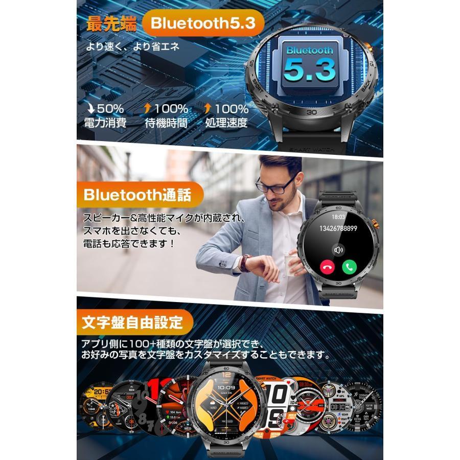 スマートウォッチ 【2026革新モデル 軍用規格&730mAh大容量バッテリー