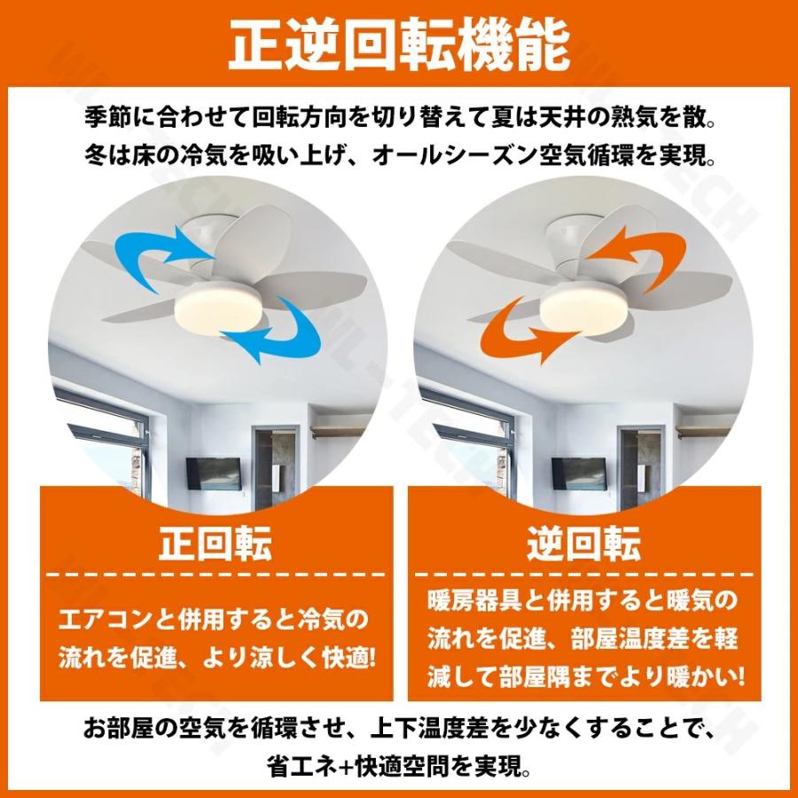 【2025新登場】シーリングファンライト おしゃれ 5羽根 扇風機 北欧 正逆回転 ファン シーリングファン 8畳 10畳 12畳  LEDシーリングライト 照明器具 天井照明 |  | 05