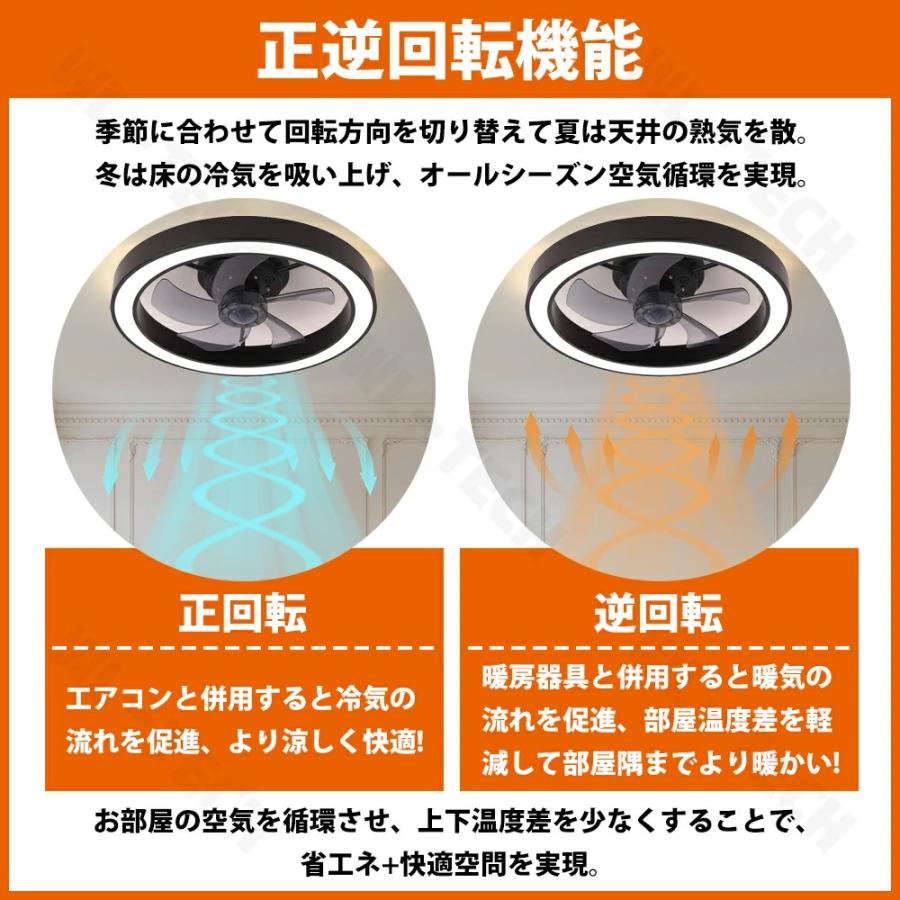 シーリングファンライト LED シーリングファン ライト付き 照明 サーキュレーター 8畳 10畳 調光調色 空気循環 6段階風量調節 扇風機 静か 天井照明 薄型 |  | 05