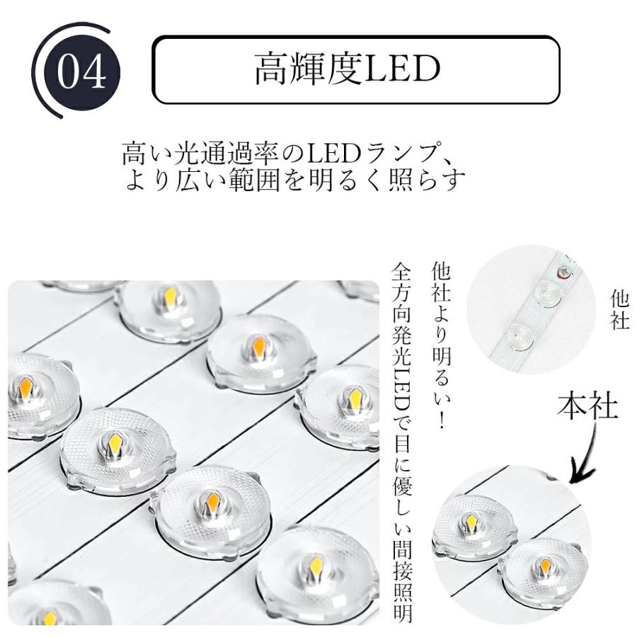 LED シーリングライト 木目 おしゃれ 天井照明 調光調色 リモコン付き 和室 洋室 省エネ 節電対応 6畳-12畳 北欧風 モダン 寝室 工事不要 薄型 軽量 ナチュラル |  | 05
