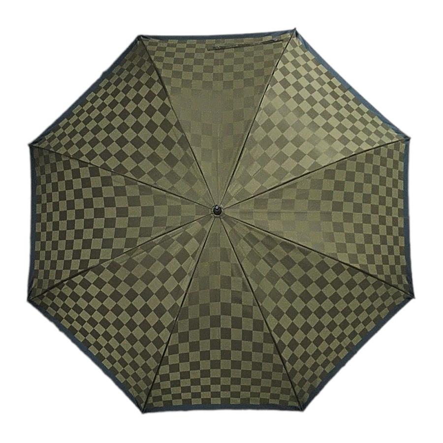 日本製傘 GRACITO グラシト メンズ傘 紳士傘 ジャンプ長傘 65cm グラスファイバー骨 甲州織先染 市松柄 上品 おしゃれ 高級感 通勤 旅行 父の日 ギフト