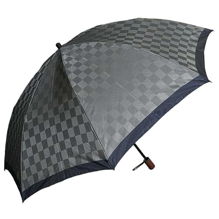 日本製傘 GRACITO グラシト メンズ傘 紳士傘 2段折りたたみ傘 60cm グラスファイバー骨 甲州織先染 市松柄 上品 軽量 おしゃれ 高級感 通勤 旅行 父の日 ギフト |  | 03