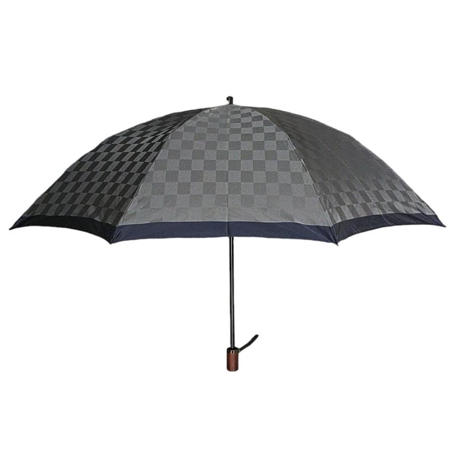 日本製傘 GRACITO グラシト メンズ傘 紳士傘 2段折りたたみ傘 60cm グラスファイバー骨 甲州織先染 市松柄 上品 軽量 おしゃれ 高級感 通勤 旅行 父の日 ギフト |  | 14