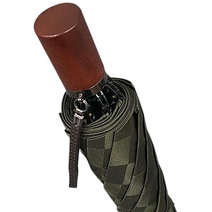 日本製傘 GRACITO グラシト メンズ傘 紳士傘 2段折りたたみ傘 60cm グラスファイバー骨 甲州織先染 市松柄 上品 軽量 おしゃれ 高級感 通勤 旅行 父の日 ギフト |  | 20