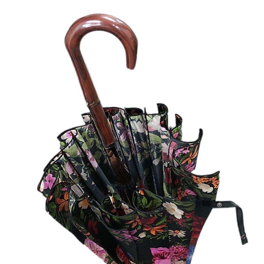 晴雨兼用傘 日本製 GRACITO グラシト レディース傘 16本骨長傘 55cm 1枚張り フラワーガーデン柄 軽量 カーボン骨 上品 おしゃれ 母の日 ギフト |  | 06