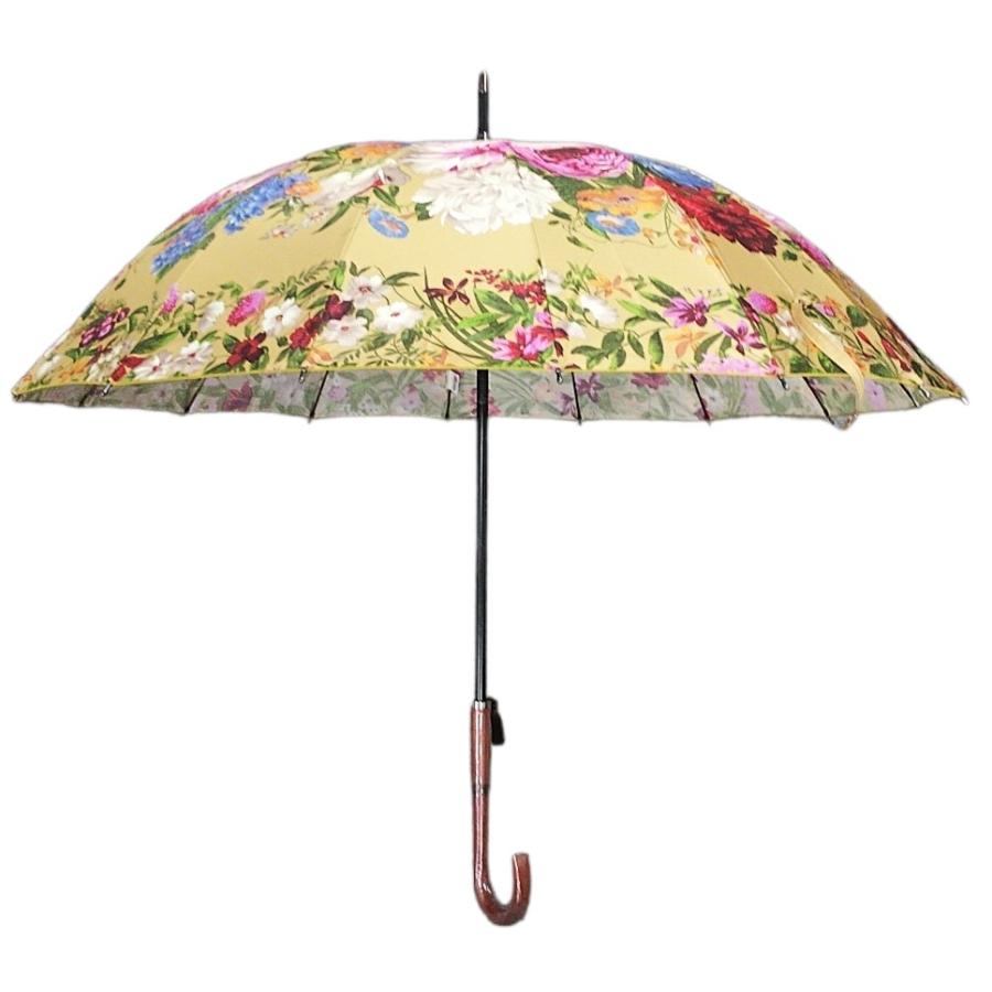 晴雨兼用傘 日本製 GRACITO グラシト レディース傘 16本骨長傘 55cm 1枚張り フラワーガーデン柄 軽量 カーボン骨 上品 おしゃれ 母の日 ギフト |  | 09