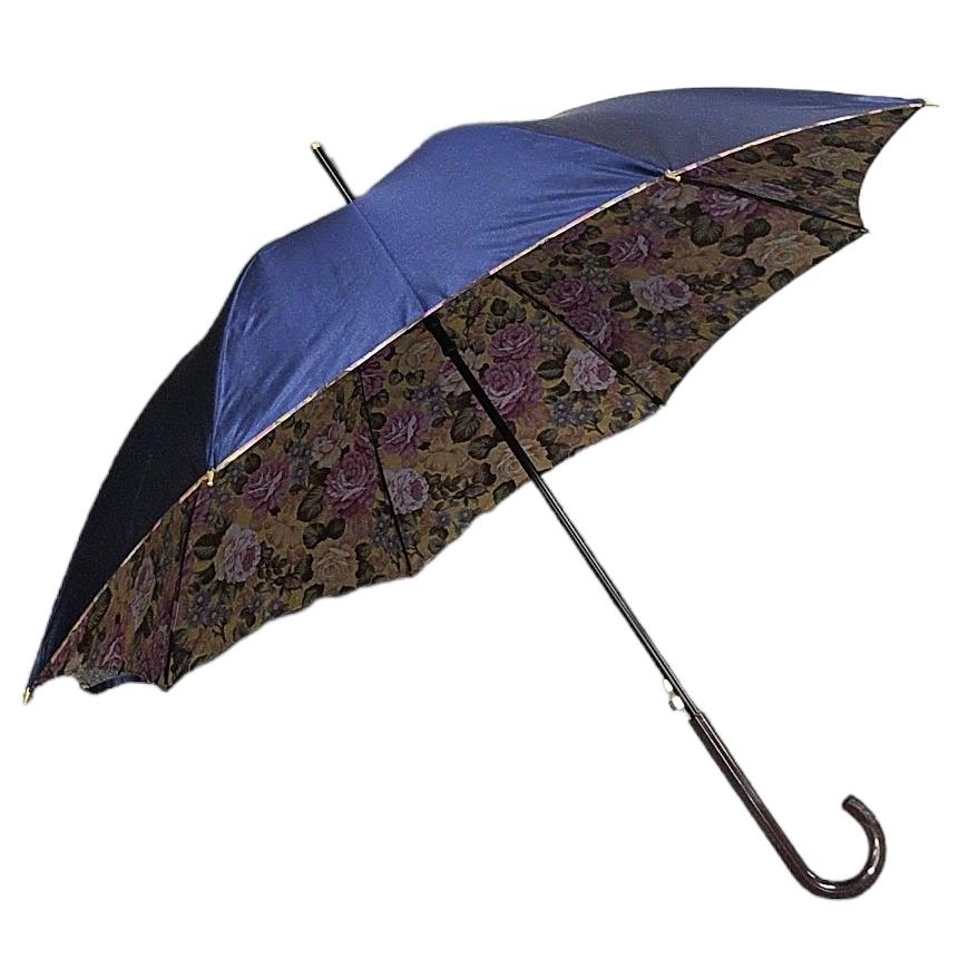 晴雨兼用傘 日本製 GRACITO グラシト レディース傘 ジャンプ傘 58cm 軽量 グラスファイバー骨 UVカット サテン 裏花転写プリント バラ柄 上品  母の日 ギフト |  | 05