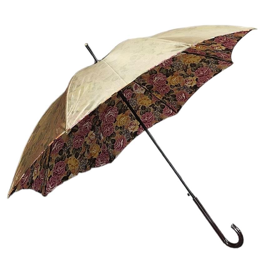 晴雨兼用傘 日本製 GRACITO グラシト レディース傘 ジャンプ傘 58cm 軽量 グラスファイバー骨 UVカット サテン 裏花転写プリント バラ柄 上品  母の日 ギフト |  | 03