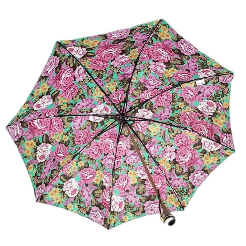 晴雨兼用傘 日本製 GRACITO グラシト レディース傘 コンパクト折りたたみ傘 47cm 軽量 グラスファイバー骨 UVカット サテン 裏花転写プリント バラ柄  母の日 |  | 16