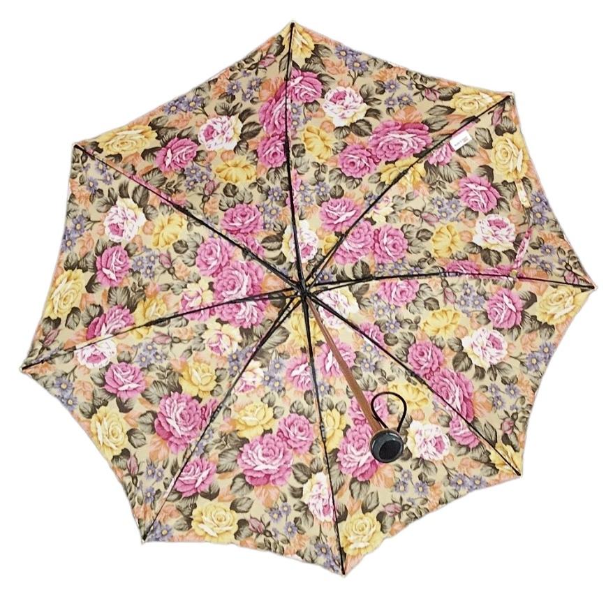 晴雨兼用傘 日本製 GRACITO グラシト レディース傘 コンパクト折りたたみ傘 47cm 軽量 グラスファイバー骨 UVカット サテン 裏花転写プリント バラ柄  母の日 |  | 13