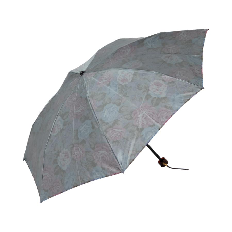 晴雨兼用傘 日本製 GRACITO グラシト レディース傘 ミニ 折りたたみ傘 軽量 カーボン骨 UVカット サテン 裏花転写プリント バラ柄 上品 おしゃれ 母の日 ギフト |  | 02