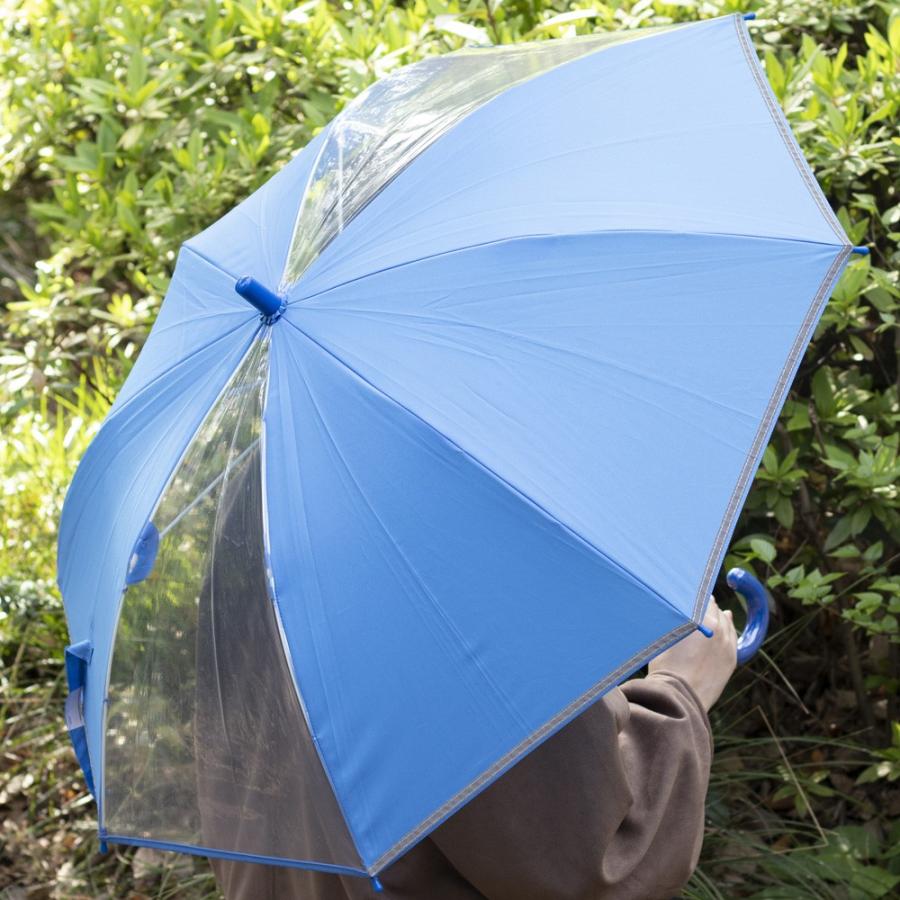 学童 子供 小学生傘 58cm 中学年 高学年 身長140cm 耐風 2駒 グラスファイバー 透明窓 ワンタッチジャンプ 暗闇で光る反射テープ 安心安全 通学 入学 新学期 |  | 14