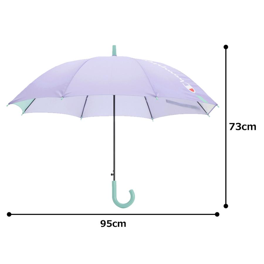 Champion チャンピオン 女児 学童傘 58cm 耐風 ジャンプ 1駒透明 反射材 通学 小学校中学年 高学年 入学祝い 卒園記念 | Champion | 17