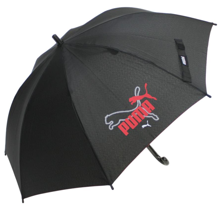 PUMA プーマ 子供 学童傘 58cm 無地 ワンタッチ ジャンプ 軽量 透明窓 反射材 グラスファイバー骨 ランドセルが濡れない 通学 新学期 入学祝い  遠足 校外学習 | PUMA | 01