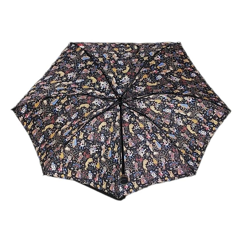 VA30013 V&A日本製ミニ傘アリス柄ミニ傘 サテン生地 V&A UV加工 不思議