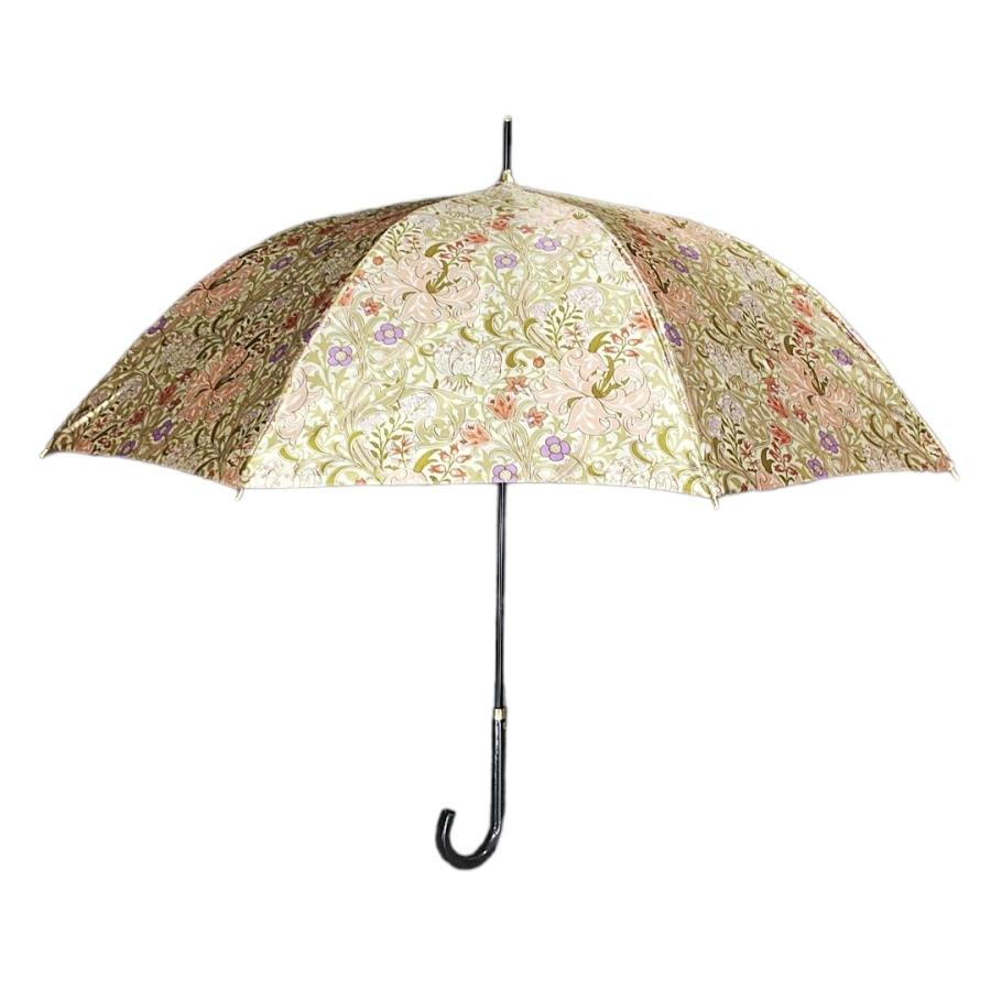 晴雨兼用傘 日本製 V&A（ヴィクトリア＆アルバート博物館） レディースジャンプ傘 60cm ゴールデンリリー柄 サテン生地 耐風強化骨 UV加工 母の日ギフト |  | 13