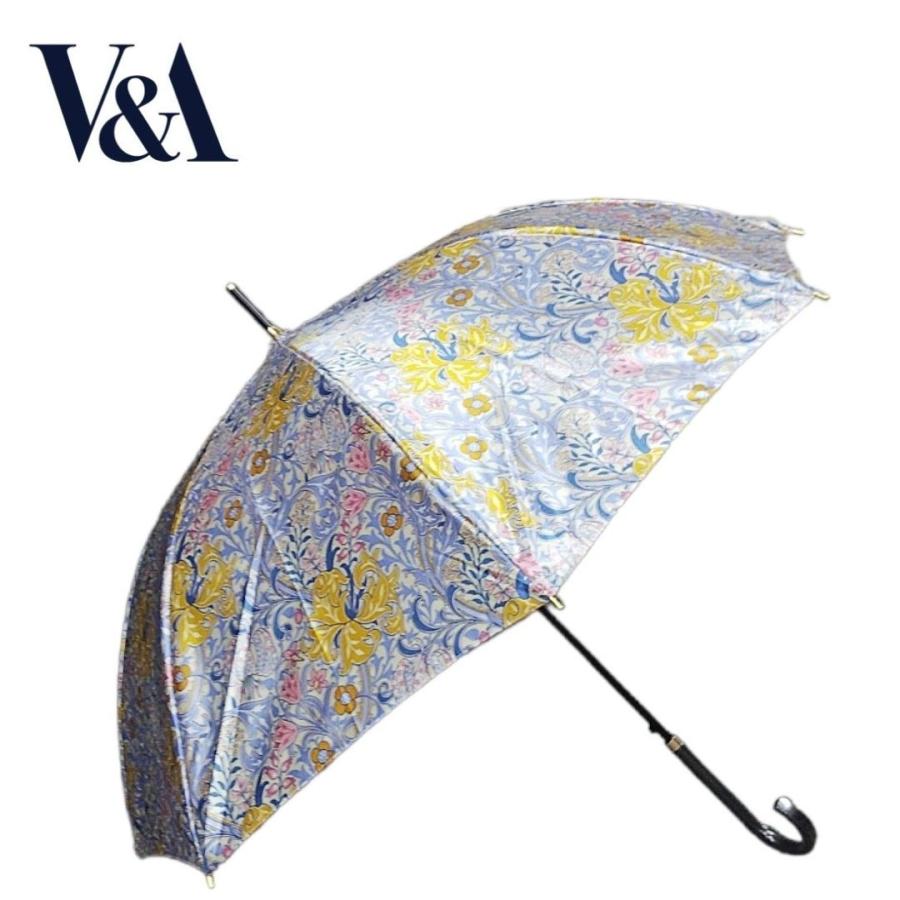 晴雨兼用傘 日本製 V&A（ヴィクトリア＆アルバート博物館） レディースジャンプ傘 60cm ゴールデンリリー柄 サテン生地 耐風強化骨 UV加工 母の日ギフト |  | 04