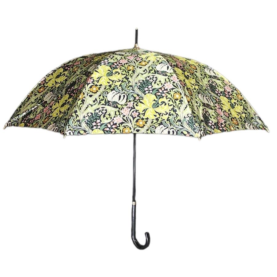 晴雨兼用傘 日本製 V&A（ヴィクトリア＆アルバート博物館） レディースジャンプ傘 60cm ゴールデンリリー柄 サテン生地 耐風強化骨 UV加工 母の日ギフト |  | 05