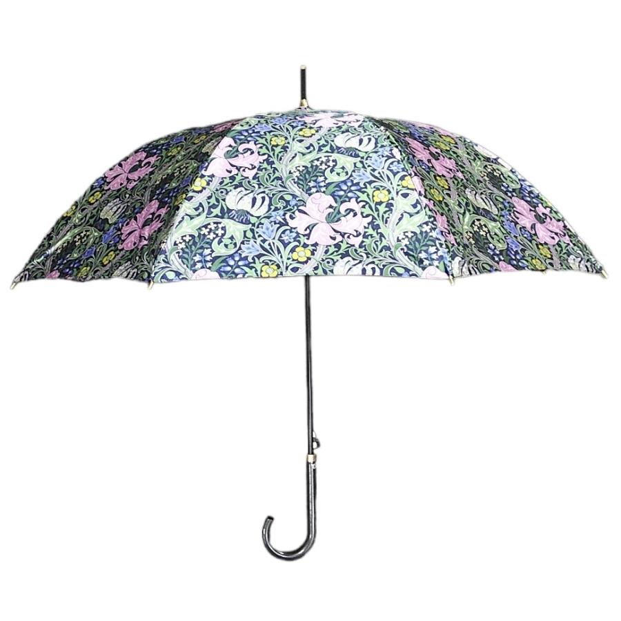 晴雨兼用傘 日本製 V&A（ヴィクトリア＆アルバート博物館） レディースジャンプ傘 60cm ゴールデンリリー柄 サテン生地 耐風強化骨 UV加工 母の日ギフト |  | 09