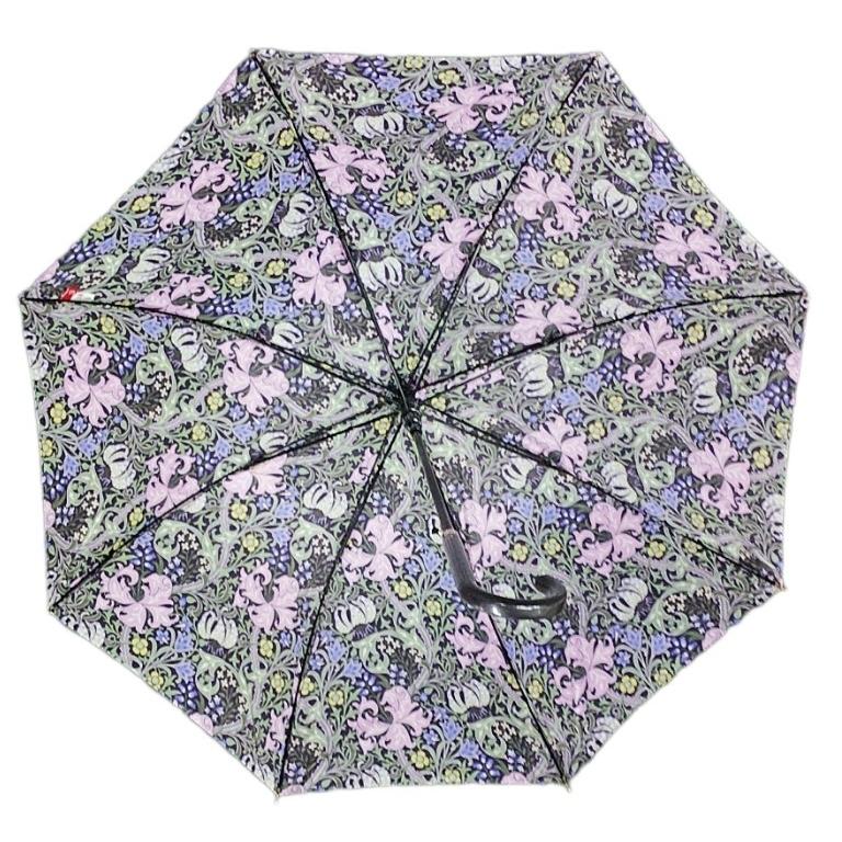 晴雨兼用傘 日本製 V&A（ヴィクトリア＆アルバート博物館） レディースジャンプ傘 60cm ゴールデンリリー柄 サテン生地 耐風強化骨 UV加工 母の日ギフト |  | 10