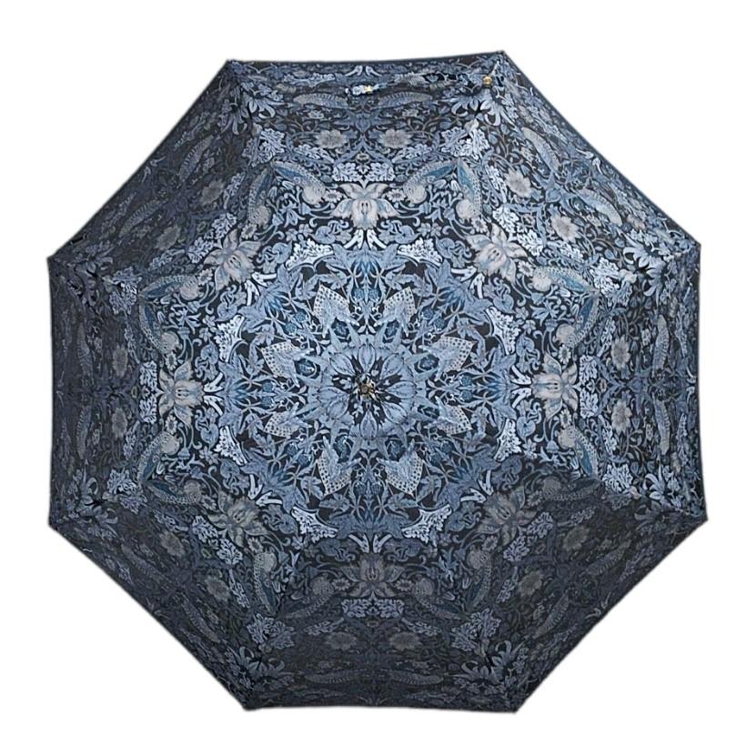 V&A ウィリアムモリス　いちご泥棒　折りたたみ傘 晴雨兼用　UVカット加工 V＆A ジャカード織の晴雨兼用傘／いちご泥棒 | ライトアップ