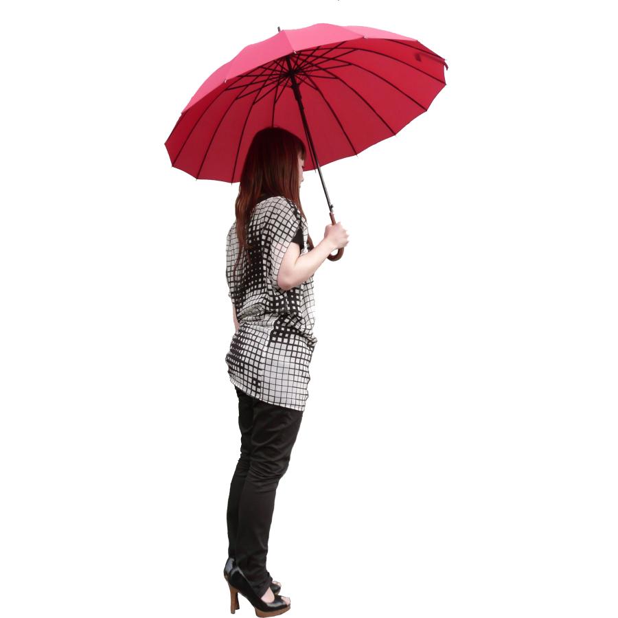 傘　16本骨　2本セット　和傘 しなやかなポンジー生地　 レディース　女性　風に強いグラスファイバー |  | 08