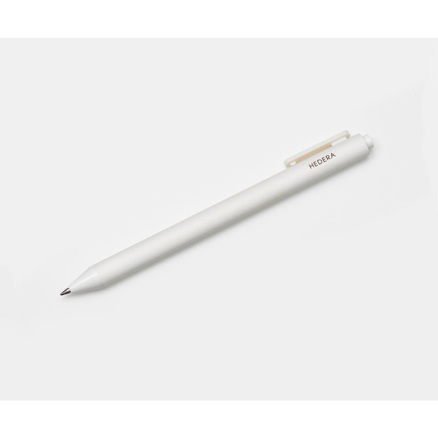 HEDERA ヘデラ ゲルインクボールペン ホワイト（インク色：ブラウン