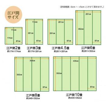 洗える PPカーペット 『バルカン』 グリーン 江戸間6畳(約261×352cm) 2102206_4