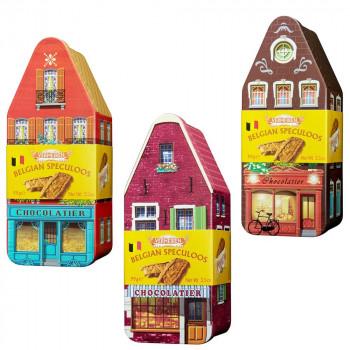 COMOLIFE コモライフ VERMEIREN(ベルメーレン) カラメルビスケット オリジナルハウス缶B 6個セット (1403920) VERMEIREN(ベルメーレン) カラメルビスケット オリジナルハウス缶B 6個