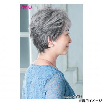 プリシラ 帽子ウィッグリラックス ミックスカールショート 耐熱